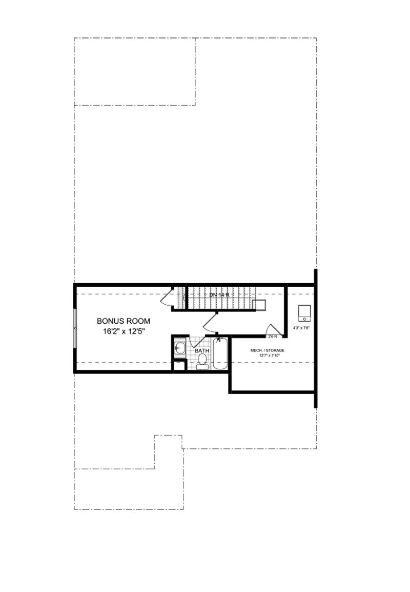 Second Floor floorplan of the Ashton available home at Echols Park in Hiram